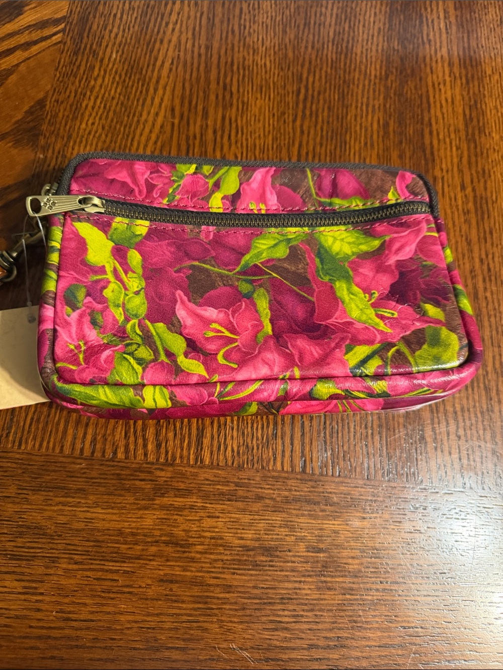 Floral Zip Wristlet Wallet - Pink Floral